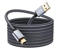 Meokse Mini USB Cable 25FT/8M Portable USB 2.0 Type A to Mini B High Speed Data Charging Cable Compatible with Hero HD, Cell Phones, MP3 Players, Dash Cams, Digital Cameras, Dash Cams