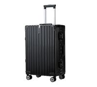 Meoky Hard Shell Suitcase Cabin Size Cheap Cabin Luggage Suitcase Medium 4 Wheels Lightweight ABS+PC Zipperless Luggage,Black,26in