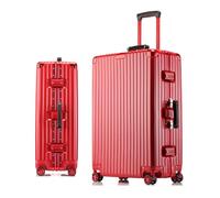 Meoky Large Suitcases with Wheels Rolling Suitcase Aluminum Frame Luggage Hard Shell Suitcase Carry-On Luggage TSA Approved,Red,20IN
