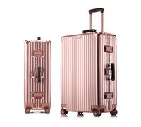 Meoky Large Suitcases with Wheels Rolling Suitcase Aluminum Frame Luggage Hard Shell Suitcase Carry-On Luggage TSA Approved,Pink,26IN