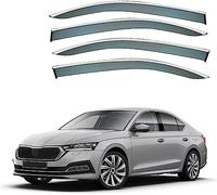 MEOMO 4 Pcs Car Wind Deflectors for Skoda Octavia PRO 2021, Front Rear Side Window Visor Rain Smoke Guards Car Accessories