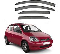 MEOMO 4 Pcs Car Wind Deflectors for Toyota YARIS Hatchback MK1-XP10 1999-2004, Front Rear Side Window Visor Rain Smoke Guards Car Accessories