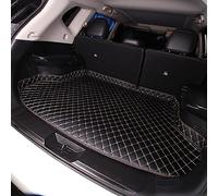 MEOMO Leather Car Boot Mats for BMW X6 2015-2019, Waterproof Anti-Slip Auto Rear Trunk Protector Liner Interior Accessories,High side/Black-Beige