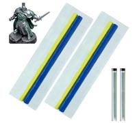 Meonum Blue/Yellow Two-Part Epoxy Putty Tape, Mixed Green Epoxy Stuff Sculpting Clay in a Storage Tube for Miniatures, Gap Filling, Kitbashing, Crafts, and Repairs, 2 Pack Total 100g