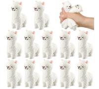 Meooeck 12 Pcs Alpaca Stress Balls for Adult Mini Llama Fun Squeeze Fidget Animal Balls Cute Alpaca Party Favors for Birthday Office Stuffer Gift ADHD Autism Anxiety