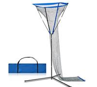 Meooeck 3 x 3 ft Volleyball Setter Trainer Net Volleyball Training Equipment Adjustable Angle, Ideal for Serving, Spiking, Setting, Suitable for Both Indoor and Outdoor Training Sessions