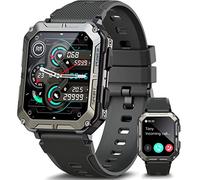 meoonley Military Rugged Smartwatch for Men,Sport Watch with Answer/Make Call IP68 1.83 inch Fitness Tracker Pedometer SpO2 for Outdoor Enthusiasts