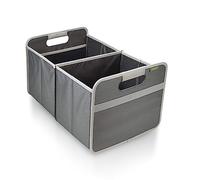 meori Large Foldable Box Granite Grey Trunk Organizer Roadtrip Grocery Shopping Tidy Playroom Car Camping