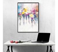 MEOSUEWI Diamond Painting Crowd Diamond Art Kits Adults, Umbrella 5D DIY Full Drill Crystal Art Kits for Beginners, Cross Stitch Embroidery Crafts Pictures, for Gifts 39×53in/100×135cm PJY9 1-6