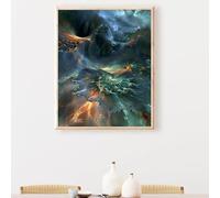 MEOSUEWI DIY Paint by Numbers Landscape Abstract Painting by Numbers Kits On Canvas, with Paint Brushes and Acrylic Painting Kit 50x70cm for Kids and Adults Beginner Gifts, Home Decoration PjY656 1-6