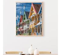 MEOSUEWI Large Paint by Numbers Architecture House 90x120cm, Colour in Canvas Paint by Numbers for Adults, Acrylic Oil DIY Beginners Painting by Nembers Crafts Kits for Home Wall Decoer PjY4849 4-3