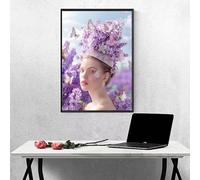 MEOSUEWI Woman Diamond Art Butterfly 5d Diamond Painting Kits for Adults Full Drill Crystal Art Kits for Beginners, DIY Cross Stitch Embroidery Crafts Pictures for Gifts 20×26in/50×65cm PJY3 4-M