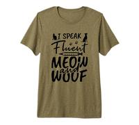 Meow and Woof Veterinary Technician Veterinarian Premium T-Shirt