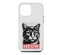 MEOW Bold Cat Face Graphic Retro Case for iPhone 12 Pro Max