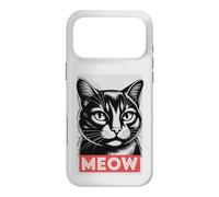 MEOW Bold Cat Face Graphic Retro Case for iPhone 17 Pro Max