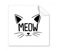 Meow Cat Head Quote DIY Design Glasses Cloth Cleaning Cloth Phone Screen Cleaner 5pcs Gift