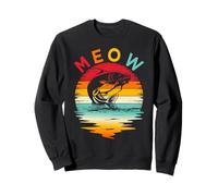 Meow Catfish Vintage Fisherman Love Fishing Catfish Sweatshirt