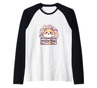 Meow-chi Mochi Kawaii Cat Japanese Mochi Pun Raglan Baseball Tee