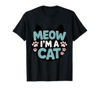 Meow I’m A Cat Funny Cat Lover Design with Paw Prints T-Shirt