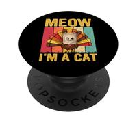 Meow I'm a Cat Funny Thanksgiving PopSockets Adhesive PopGrip