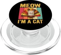 Meow I'm a Cat Funny Thanksgiving PopSockets PopGrip for MagSafe