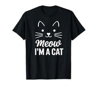 Meow I'm A Cat Lazy DIY Halloween Costume Men Women Kids Tee T-Shirt