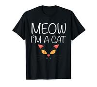 Meow I'm A Cat Pretend I'm a Cat Halloween Cat Costume Gift T-Shirt