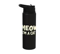 Meow I'm A Cat Stainless Steel Insulated Water Bottle