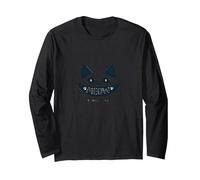 Meow is How I Feel - Cute Cat Face Design for Cat Lovers Long Sleeve T-Shirt, Adult Unisex, Black, M