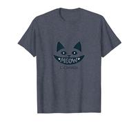 Meow is How I Feel - Cute Cat Face Design for Cat Lovers T-Shirt, Men, Heather Blue, XL
