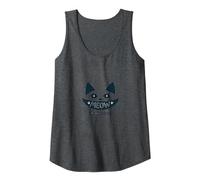 Meow is How I Feel - Cute Cat Face Design for Cat Lovers Tank Top, Women, Dark Heather Grey, S