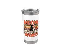 Meow is My Favorite Word Stainless Steel Insulated Tumbler