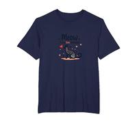 Meow is My Love Language Cat Lover Gift T-Shirt, Men's Big and Tall, Navy, 2X Tall
