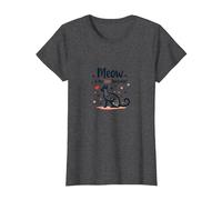 Meow is My Love Language Cat Lover Gift T-Shirt, Women, Dark Heather Grey, S