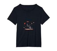 Meow is My Love Language Cat Lover Gift T-Shirt, Women's Plus, Black, 6X