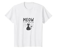 Meow is My Mantra Cat Lover Paw T-Shirt, Kids, White, 2 Years