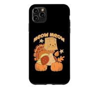 Meow Meow Funny Thanksgiving Day Turkey Cat Lover Kitten Case for iPhone 11 Pro Max