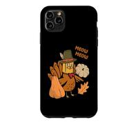 Meow Meow Funny Thanksgiving Day Turkey Cat Lover Kitten Case for iPhone 11 Pro Max