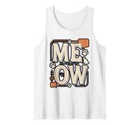 Meow Period Minimalist Cat Quote Tank Top