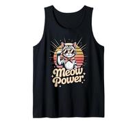 Meow Power Cute Retro Cat Fun Feminism Tank Top