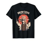 Meow-Sashi The Last Kitty Samurai Cat Japan Style T-Shirt