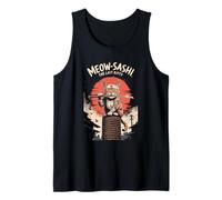 Meow-Sashi The Last Kitty Samurai Cat Japan Style Tank Top