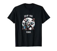 Meow-sical Genius / Funny & Cute Cat Playing Drums T-Shirt