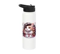 Meow-sical Notes: The Musical Feline Tune Stainless Steel Insulated Water Bottle