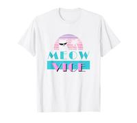 Meow Vice | Retro MIAU Mitze Cat kKtten Miami Felines T-Shirt