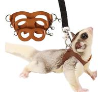 Meow&Woof 3 Pack Sugar Glider Harness and Leash Set Small Animal Training Walking Vest for Squirrel Hamster Rat