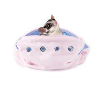 Meow&Woof Sugar Glider Bonding Pouch & Small Animal Carrier - Escape-Proof Sling for Hedgehogs, Ferrets, Hamsters Soft Critter Cuddler (10"x6", Pink)