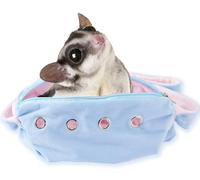 Meow&Woof Sugar Glider Bonding Pouch Small Pet Carrier Bag Sling with Strap Critter Cuddler for Gliders Ferret, Rat, Hedgehog, Hamster Outdoor-Blue