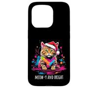 Meow-y and Bright Cute Cat Christmas Holiday Kitten Design Case for iPhone 15 Pro