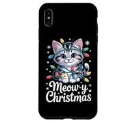 Meow Y Christmas Cute Kitten With Holiday Lights Case for iPhone XS Max